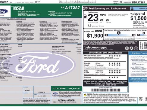 Certified 2023 Ford Edge Titanium w/ Equipment Group 301A image 14