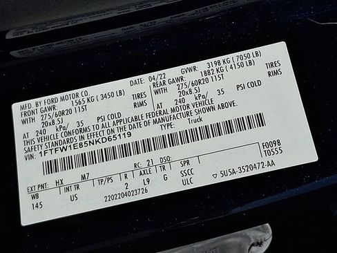 Used 2022 Ford F150 XLT w/ Equipment Group 302A High AWD/4WD image 28