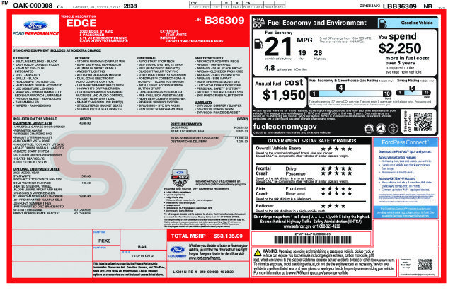 Used 2020 Ford Edge ST w/ Equipment Group 401A AWD/4WD image 15