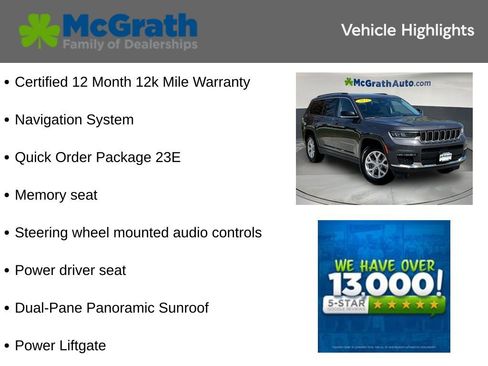 Used 2023 Jeep Grand Cherokee L Limited AWD/4WD image 6