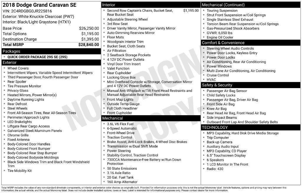 Used 2018 Dodge Grand Caravan SE FWD image 18