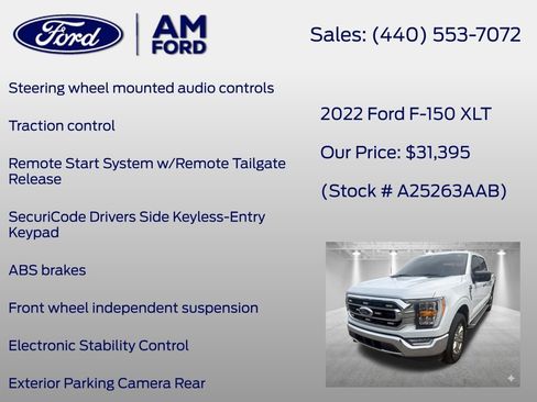 Certified 2022 Ford F150 XLT w/ Equipment Group 302A High AWD/4WD image 30