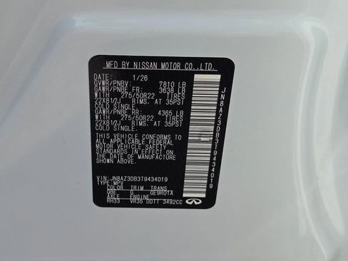 New 2026 INFINITI QX80 4WD w/ Sport Exterior Package image 23