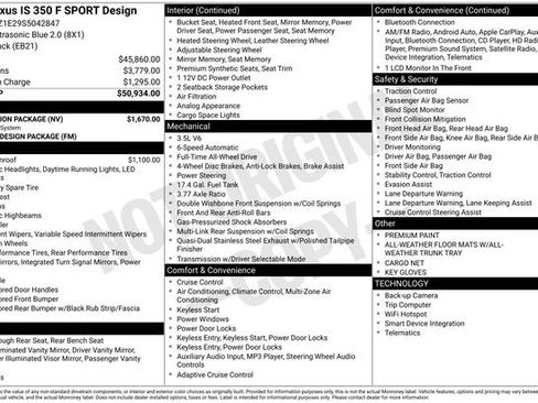 Used 2025 Lexus IS 350 F Sport w/ Navigation Package image 12