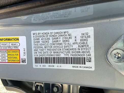 Used 2022 Honda Civic Touring image 37