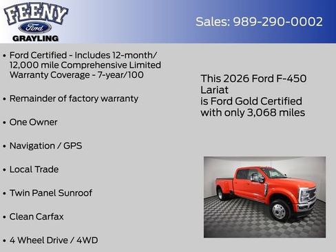 Certified 2026 Ford F450 Lariat w/ Lariat Ultimate Package AWD/4WD image 5