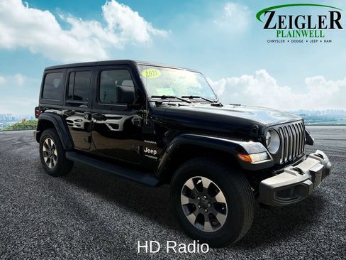 Used 2021 Jeep Wrangler Unlimited Sahara w/ Uconnect 4C Nav & Sound Group AWD/4WD image 7