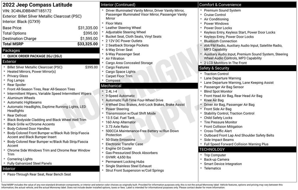 Certified 2022 Jeep Compass Latitude AWD/4WD image 40