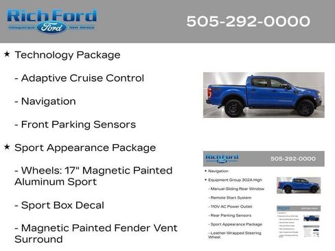 Certified 2023 Ford Ranger XLT w/ Equipment Group 302A High AWD/4WD image 64
