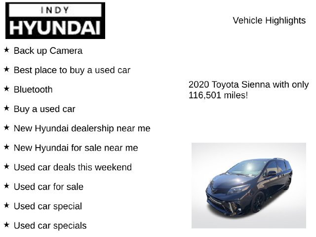 Used 2020 Toyota Sienna SE w/ Nightshade Edition FWD image 8
