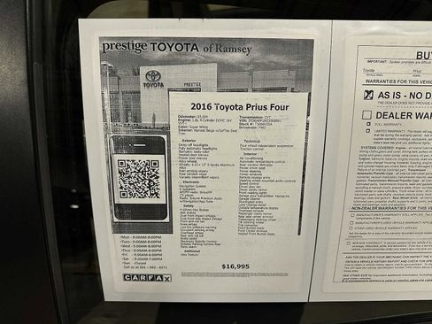 Certified 2016 Toyota Prius Four image 13