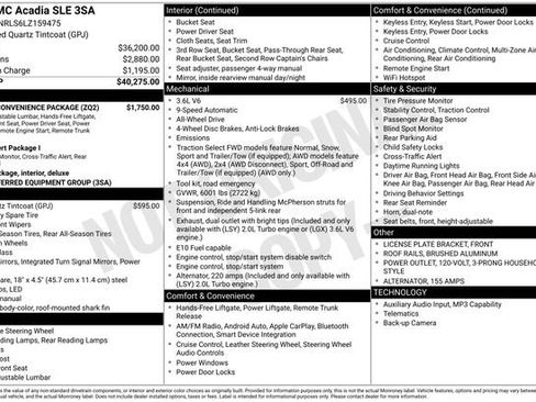 Used 2020 GMC Acadia SLE w/ Driver Convenience Package image 2