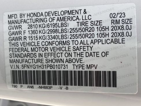 Used 2023 Honda Pilot Sport image 47