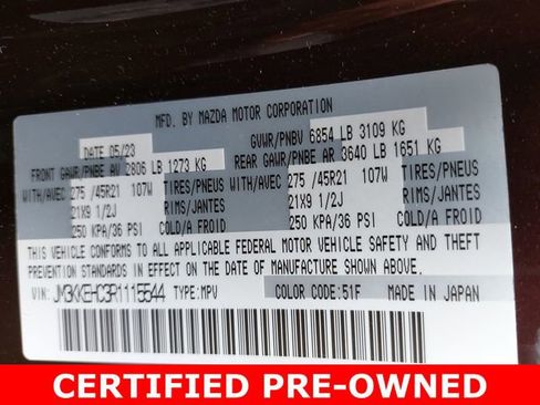 Certified 2024 MAZDA CX-90 3.3 Turbo S w/ Premium Plus image 38