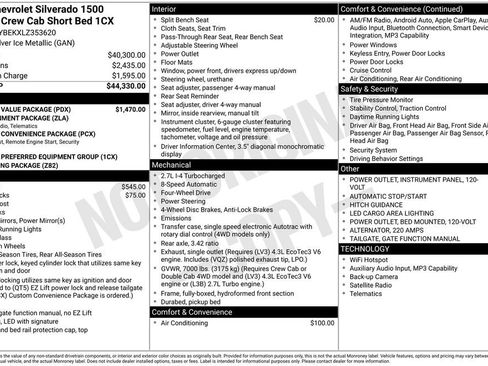 Used 2020 Chevrolet Silverado 1500 Custom w/ Custom Value Package image 29