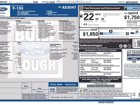 Certified 2021 Ford F150 XL w/ STX Appearance Package image 3