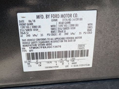 Used 2018 Ford Explorer Limited w/ Equipment Group 301A image 20