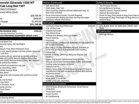 Used 2018 Chevrolet Silverado 1500 W/T w/ Trailering Package image 4