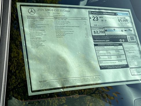 New 2026 Mercedes-Benz CLE 53 AMG 4MATIC Coupe image 29