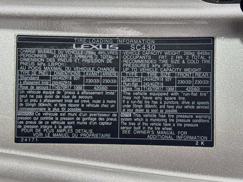 Used 2004 Lexus SC 430 Convertible RWD image 36