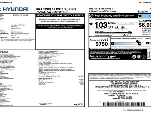 Used 2024 Hyundai Ioniq 6 Limited image 3
