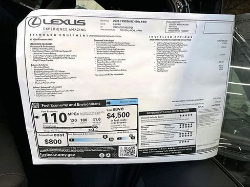 New 2026 Lexus RZ 450e AWD image 13