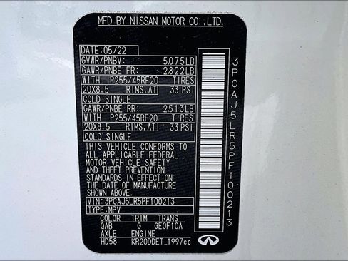 Used 2023 INFINITI QX55 Sensory w/ Lighting Package AWD/4WD image 16