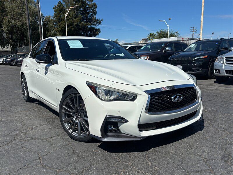 Used 2018 INFINITI Q50 Red Sport 400 w/ Sensory Package (Sport) RWD image 1
