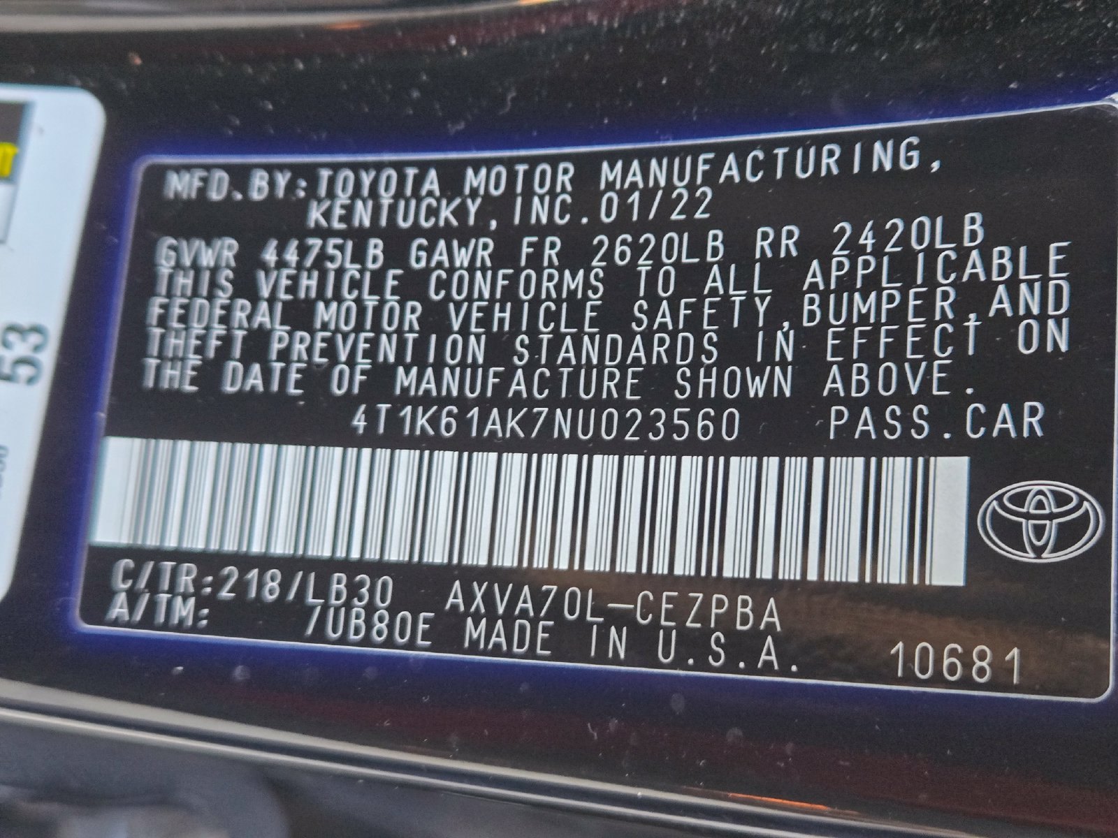 Used 2022 Toyota Camry XSE FWD image 33