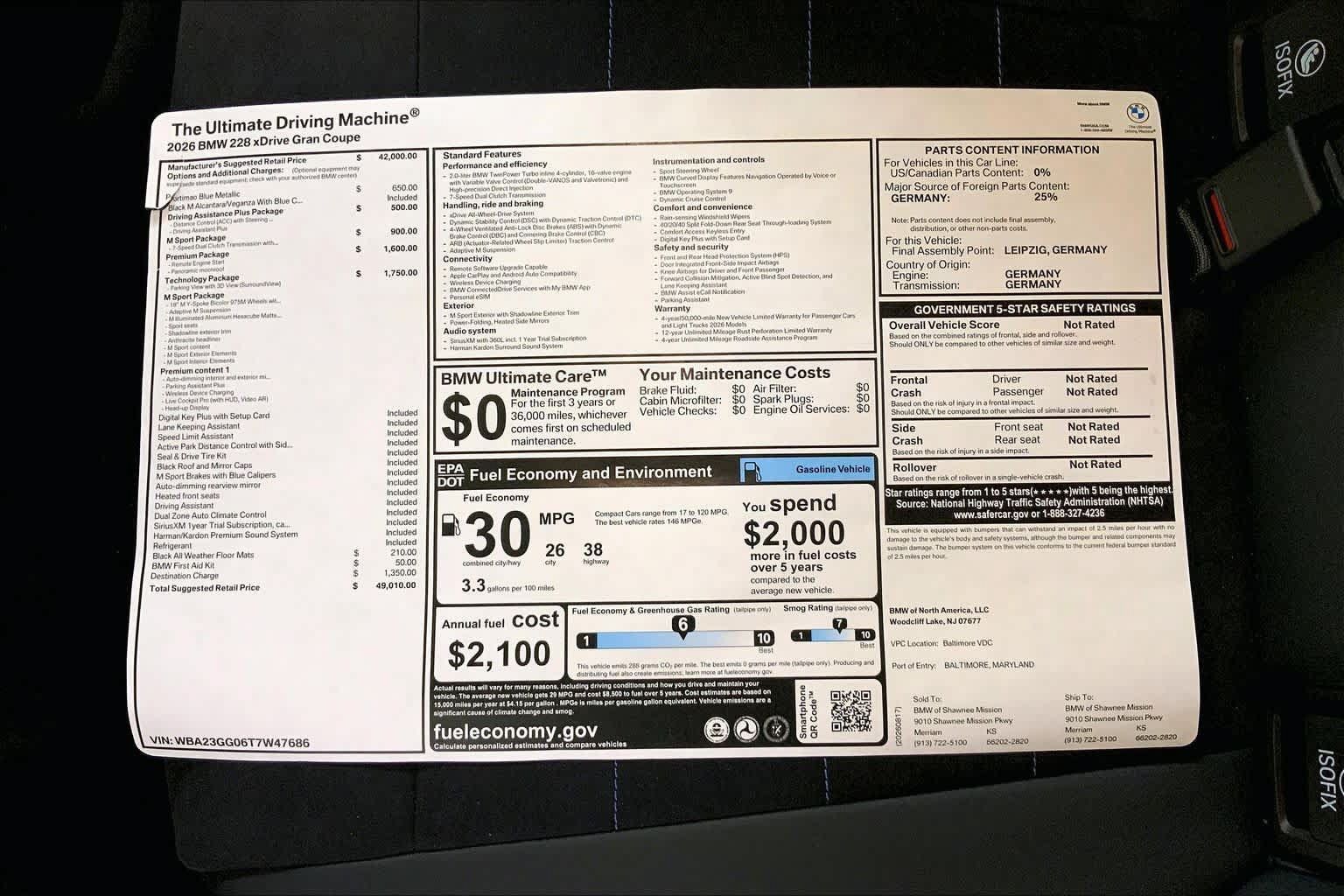 New 2026 BMW 228i xDrive w/ Technology Package AWD/4WD image 22