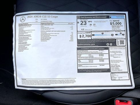 New 2026 Mercedes-Benz CLE 53 AMG 4MATIC Coupe image 19