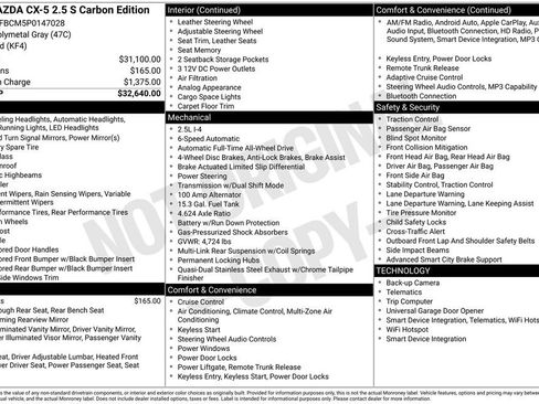 Used 2023 MAZDA CX-5 Carbon Edition image 2