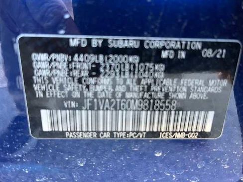 Used 2021 Subaru WRX STI Limited w/ Popular Package #3 (IZT) image 9