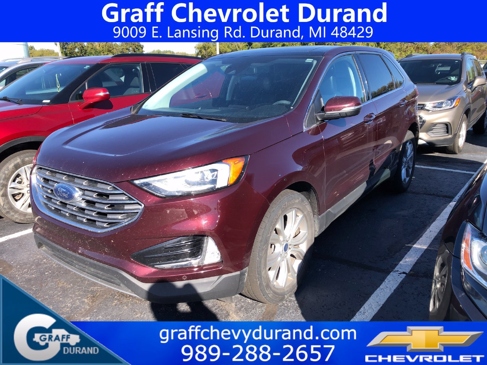 Used 2021 Ford Edge Titanium w/ Class II Trailer Tow Package AWD/4WD image 1