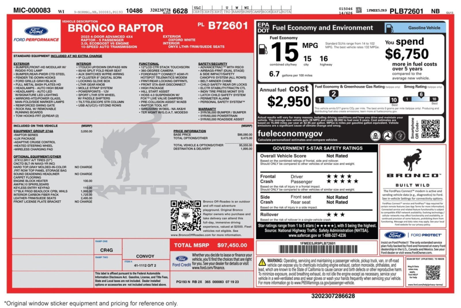 Used 2023 Ford Bronco Raptor AWD/4WD image 2
