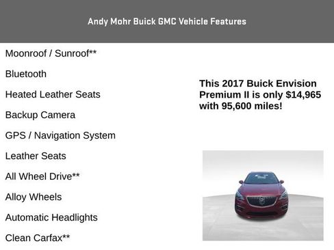 Used 2017 Buick Envision Premium w/ Driver Confidence Package AWD/4WD image 4