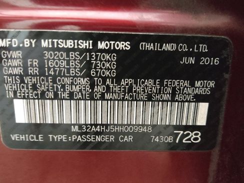 Used 2017 Mitsubishi Mirage SE FWD image 33