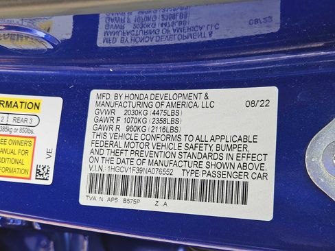 Certified 2022 Honda Accord Sport image 31