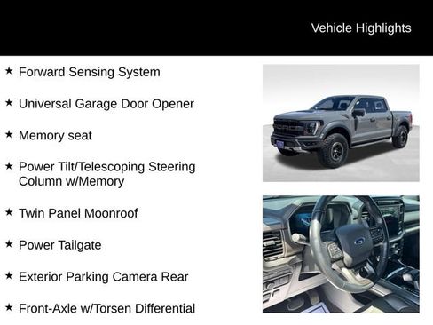Certified 2021 Ford F150 Raptor w/ Equipment Group 801A High AWD/4WD image 16