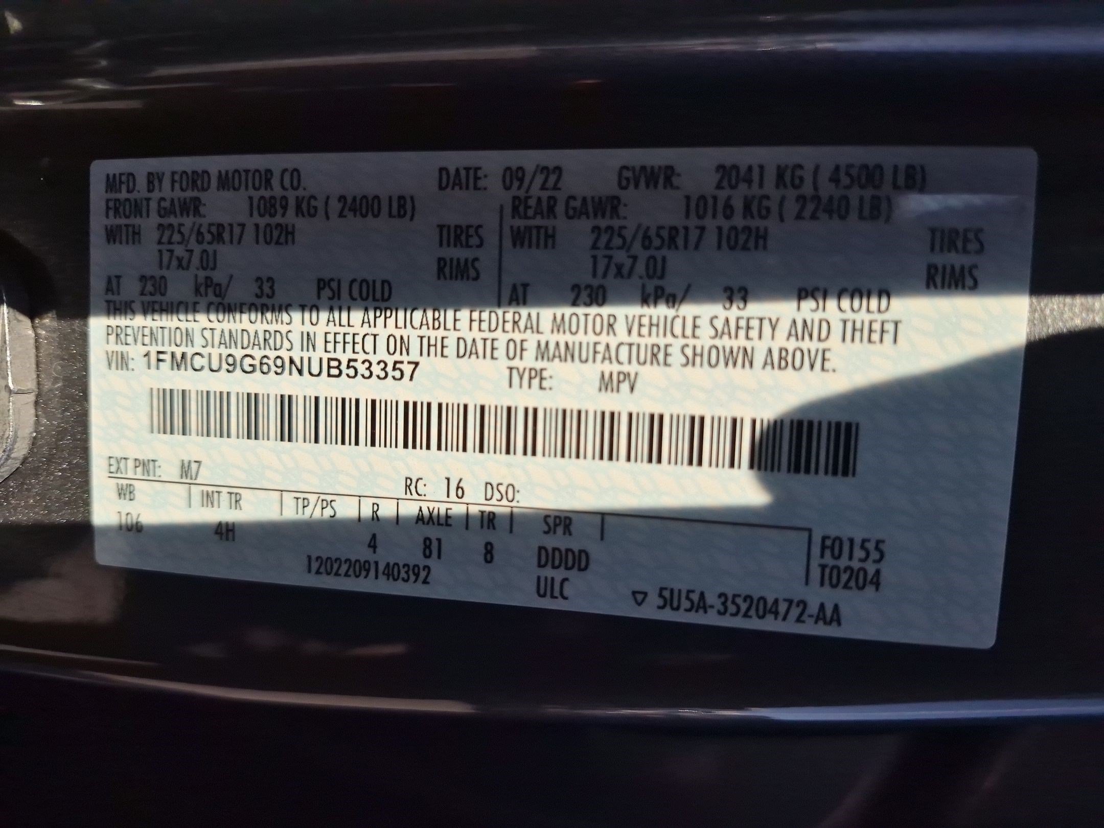 Used 2022 Ford Escape SE AWD/4WD image 35