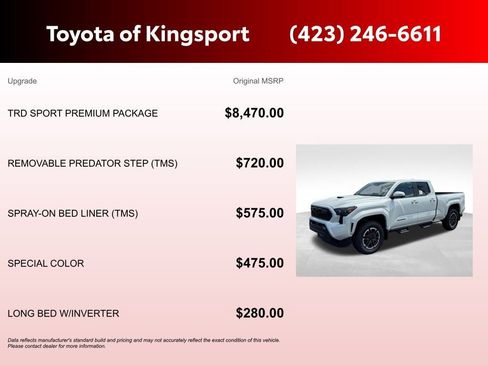 New 2026 Toyota Tacoma TRD Sport w/ TRD Sport Premium Package AWD/4WD image 3