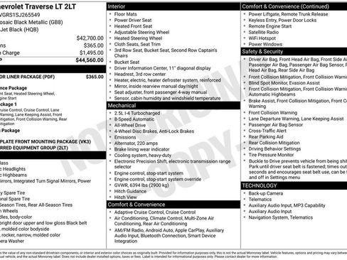Used 2025 Chevrolet Traverse LT w/ LPO, Floor Liner Package AWD/4WD image 45
