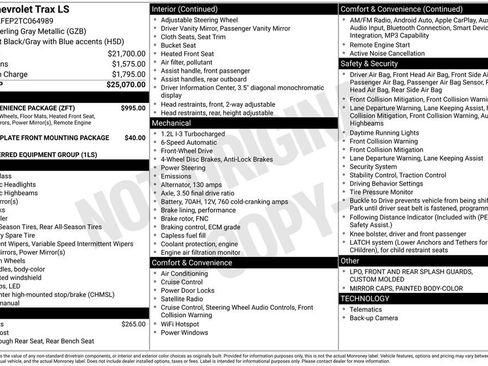 Used 2026 Chevrolet Trax LS w/ LS Convenience Package FWD image 35