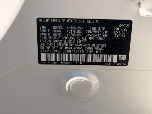 Certified 2022 Honda HR-V EX image 27