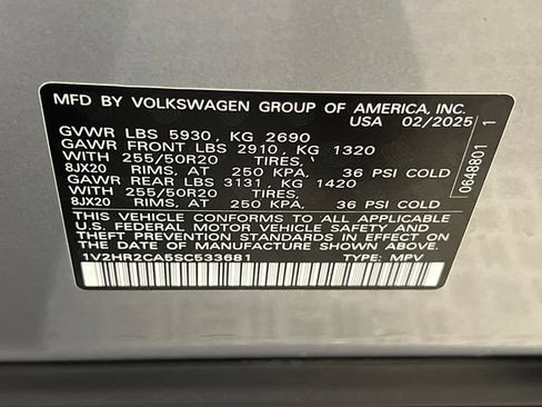 Certified 2025 Volkswagen Atlas SE AWD/4WD image 29