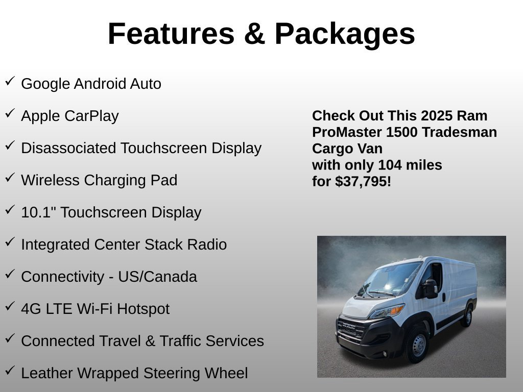Used 2025 RAM ProMaster 1500 w/ Premium Convenience Group FWD image 22