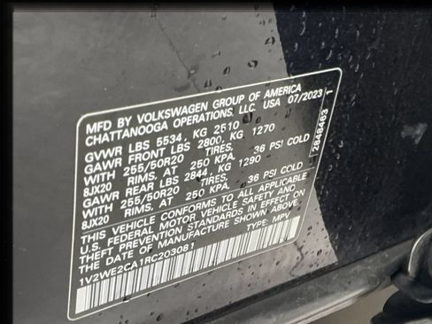 Used 2024 Volkswagen Atlas Cross Sport SE w/ Black Wheel Package FWD image 47