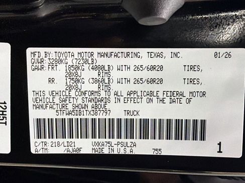 Used 2026 Toyota Tundra SR5 AWD/4WD image 43