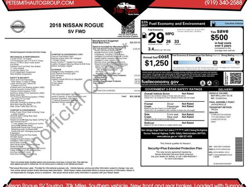 Used 2018 Nissan Rogue SV w/ Sun & Sound Touring Package image 42