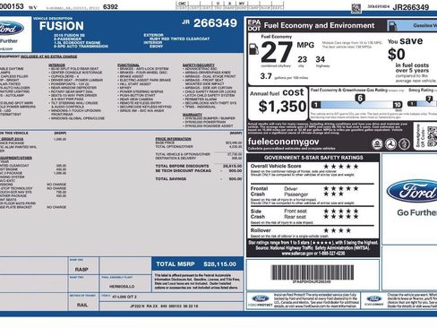 Used 2018 Ford Fusion SE w/ Equipment Group 201A FWD image 6